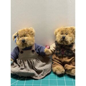 Russ Berrie Vintage Collection Teddy Bear Pair Daphne and Gordon Plush Set